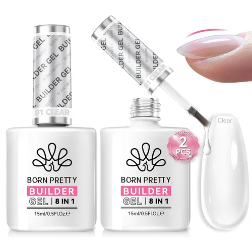 Miniatura 13 de BORN PRETTY Gel constructor para uñas, Gel de extensión de 8 en 1, fortalecedor, Gel constructor duro, Gel base de uñas, Gel de cobertura, Gel Gel