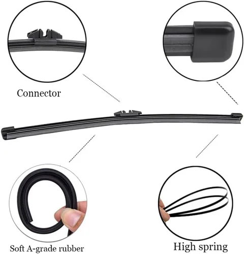 Miniatura 5 de Wiper Front & Rear Wiper Blades Set Compatible with BMW 5 Series F11 2010-2016 Windshield Windscreen Window Brushes 26"18"14