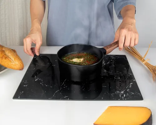 Miniatura 6 de Tabla de cortar de vidrio Kitchenville 16"x12": Protector de encimera de vidrio templado para la cocina - Duradero - Resistente a los arañazos