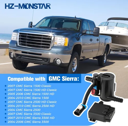Miniatura 2 de Ensamble de Válvula Solenoide de Ventilación de Recipiente de Evaporación Compatible con Chevy Silverado GMC Sierra 1500 2500 3500 HD Classic