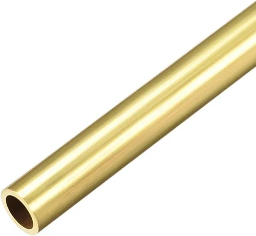 uxcell Tubo redondo de latón, 11.811 in de longitud 0.394 in OD 0.039 in de espesor de pared, tubo recto inconsútil del tubo