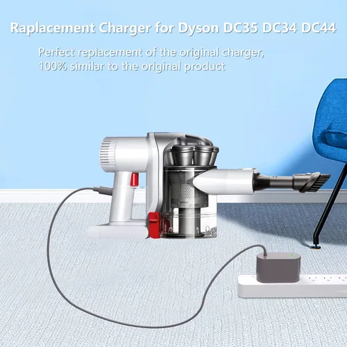 Miniatura 4 de VHBW Cargador de 24.35 V para aspiradora Dyson DC35 DC30 DC31 DC34 DC44 DC56 DC57, cargador Dyson de repuesto P/N: 917530-11 17530-02