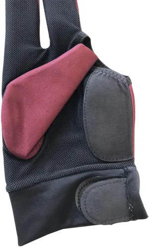 Miniatura 7 de Guante de palo de piscina con 3 dedos de corte Champion Cut 2019, depredador de mano izquierda (azul, vino, negro) (vino y negro, grande)