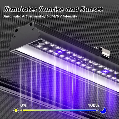 Miniatura 9 de REPTITRIP Lámpara LED UVB de 8 pulgadas para reptiles, controlador de accesorio de luz LED para reptiles con atenuación y 4 modos UVI, lámpara