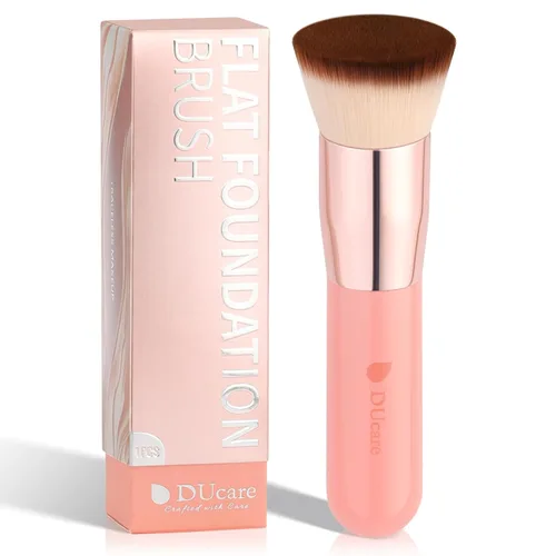 Miniatura 18 de DUcare Brocha para Base, Brocha Kabuki de Punta Plana Sintética Profesional para Maquillaje, Mezcla de Líquidos, Polvo Mineral, Pulido, Punteado