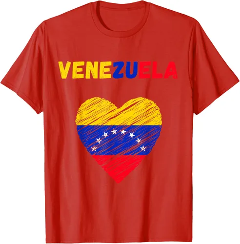 Miniatura 93 de Camiseta con la bandera venezolana con corazón de Venezuela, Negro