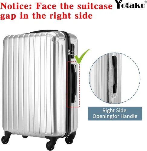 Miniatura 3 de Yotako Protectores de cubierta de maleta de PVC transparente 24 28 30 pulgadas cubierta de equipaje para maleta con ruedas, Transparente, Pvc
