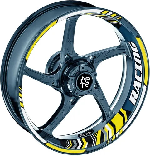 Miniatura 8 de KETABAO Paquete de calcomanías para llantas de rueda de 17 pulgadas compatibles con ZX10R ZX10RR ZX6R 636 Z900 Z1000 Z650 Ninja 400 18 19 azul