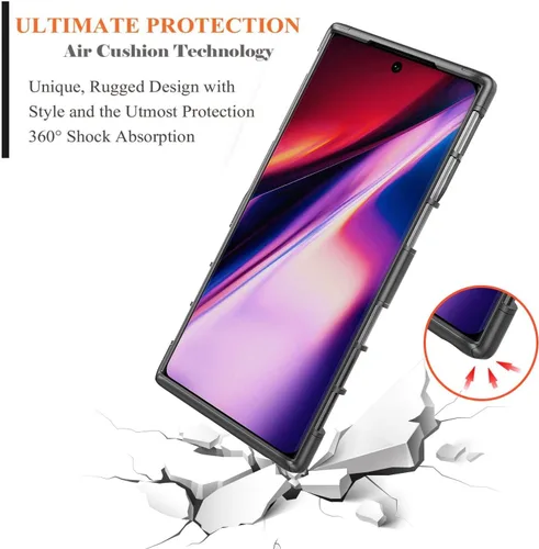 Miniatura 2 de NZND Funda para Galaxy Note 10 con clip para cinturón con protector de pantalla (película de TPU flexible), resistente a prueba de golpes Armor