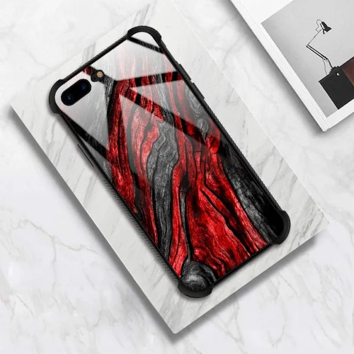Miniatura 6 de Carcasa para iPhone 8 Plus, 9H de cristal templado para iPhone 7 Plus, para hombres y niños, diseño de patrón fresco a prueba de golpes, Grano