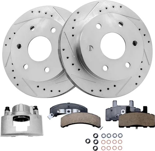 Miniatura 25 de Detroit Axle - 4 rotores de freno para Chevrolet Cruze 2014 2015 [modelos de motores de gas] Rotores de freno de disco perforados y ranurados