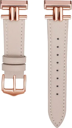 Miniatura 3 de Correa de cuero compatible con Fitbit Versa 4/Sense 2 bandas para mujer, elegante correa de cuero delgada compatible con Fitbit Sense/Versa 3 lujosa