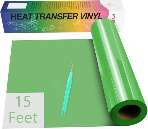 Miniatura 41 de HTVRONT Rollo de vinilo HTV con purpurina verde, 12 x 15 pies, vinilo de transferencia de calor con purpurina verde para camisas, vinilo para Brillo