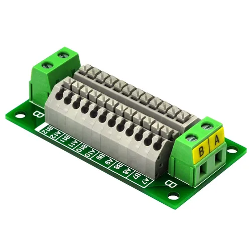 Miniatura 8 de Módulo de distribución de bloque de terminales de 16 amperios CA/CC, 2x12 posiciones