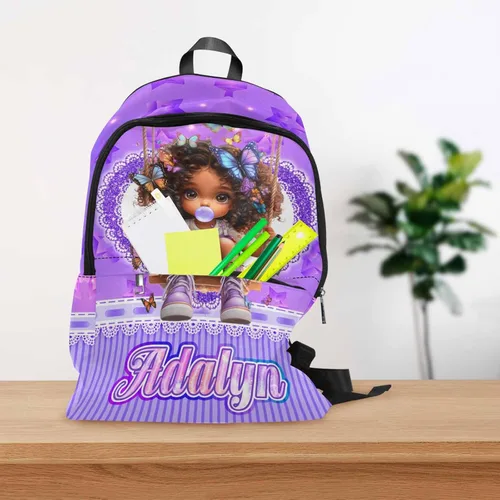 Miniatura 76 de Texto personalizado Elefante desgaste gafas mochila mochila mochila casual Daypack bolsa para mamá niñas, color86-4, Mochilas Daypack