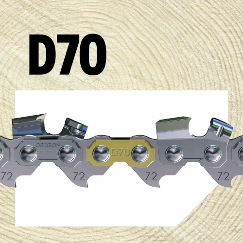 Miniatura 6 de Cadena de motosierra Oregon D70 AdvanceCut para barra de 20 pulgadas – 70 eslabones de transmisión, hoja de motosierra de bajo retroceso