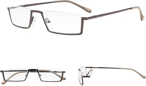 Miniatura 5 de GUD Gafas de lectura 3 pares de lentes de lectura de media montura para hombres y mujeres