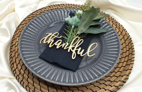Miniatura 2 de Tarjetas de lugar agradecido, tarjetas de lugar de Navidad personalizadas, ajuste de lugar de cena personalizado, decoración de mesa de otoño
