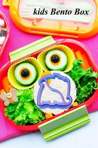 Miniatura 3 de Cortador de pan sándwich para niños, forma de frutas y verduras, juego de cortador de galletas para niños y niñas, lonchera Bento Box