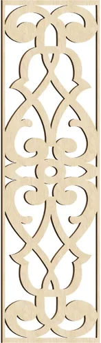 Miniatura 125 de 9 3/8"W x 24 3/8"H x 1/4"T Bellaire Decorativos Paneles de pared de madera calado, abedul