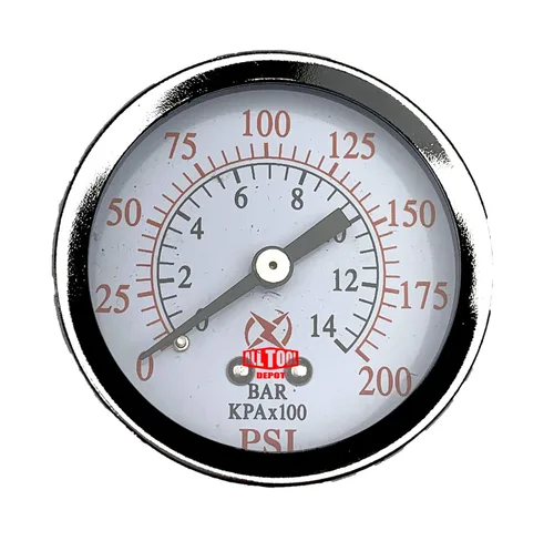 Miniatura 5 de Manómetro de presión de aire de 2" Montaje lateral inferior 1/4" NPT 2" Dial - 0 a 200 PSI