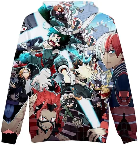 Miniatura 4 de CHLOBLOM Sudadera con capucha de anime para Halloween y cosplay