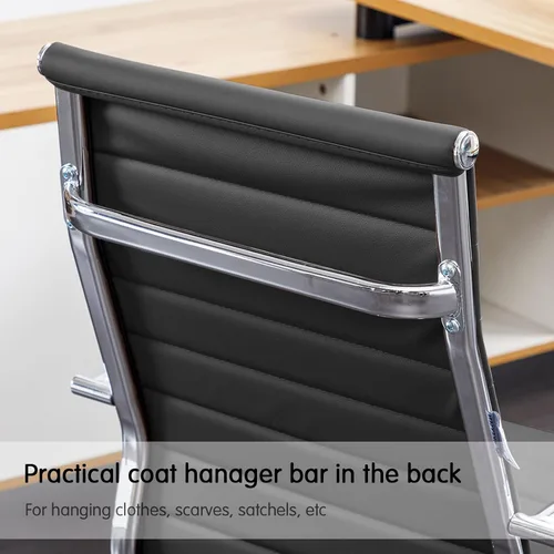 Miniatura 7 de Silla de oficina en casa acanalada, sillas modernas de cuero para sala de conferencias, silla ergonómica de escritorio de oficina, silla ejecutiva
