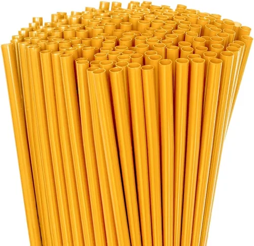 Miniatura 9 de 250 popotes desechables de plástico para beber, 10 x 0.28 pulgadas de largo, pajitas rectas de polipropileno resistentes sin BPA de grado