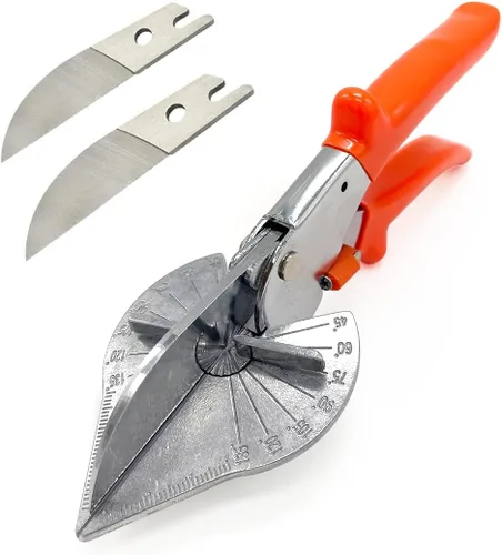 Miniatura 5 de Herramientas manuales de cortador de corte de inglete de ángulo múltiple, tijeras de ángulo ajustable de 0-135 grados, tijeras de ajuste herramienta