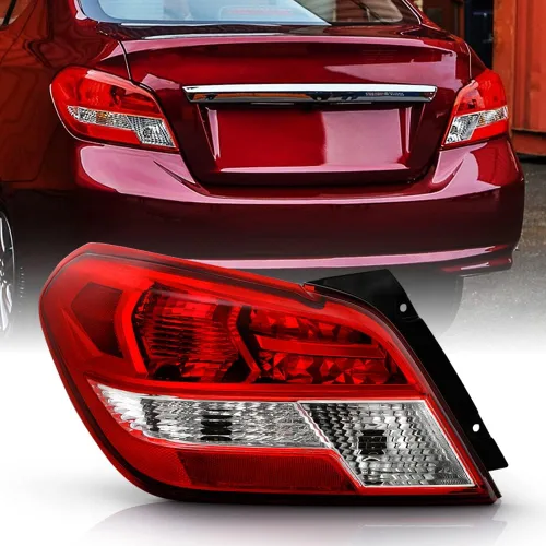 ACANII - Para Mitsubishi Mirage G4 Sedan Luz trasera roja transparente 2017 2018 2019 2020 reemplazo lado del conductor