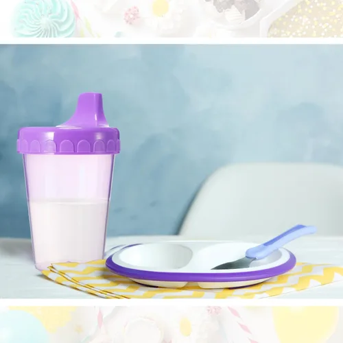 Miniatura 8 de Mifoci Paquete de 24 vasos para sorber de 6.7 onzas sin tapón para niños pequeños de 1 a 3 años, vasos de entrenamiento antiderrames con tapas