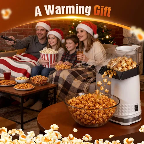 Miniatura 9 de Popcorn Maker, 1200W Fast Hot Air Popper in 2 Minutes, Oil-Free Popcorn Popper, 4.5QT Large Capacity, Popcorn Machine for Home, Movie Nights