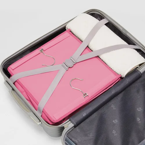 Miniatura 6 de YOUDENOVA - Organizador colgante para clóset, estantes colgantes de almacenamiento para clóset (rosado)