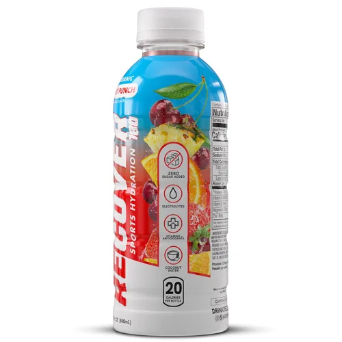 Miniatura 8 de RECOVER 180 Bebida de hidratación deportiva orgánica, sin azúcar añadido, bebida deportiva de 20 calorías, sabores orgánicos con vitaminas