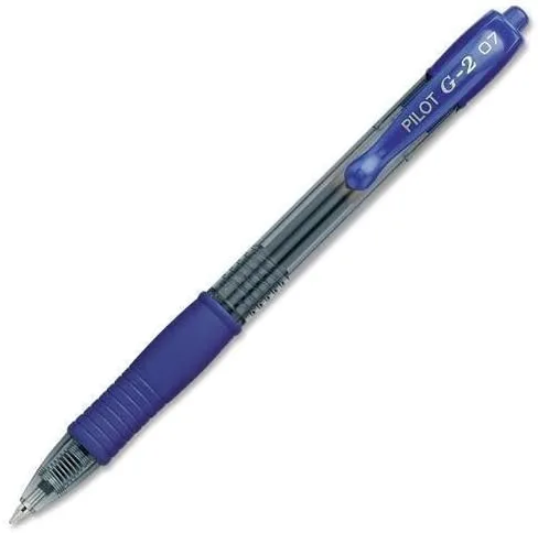 Pilot 31171 G2 - Bolígrafo de tinta de gel, tipo de punta fina, tamaño de punta de bolígrafo de 0.028 in, estilo de punta de bolígrafo, tinta azul,