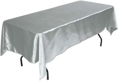Miniatura 7 de Tektrum Mantel rectangular de satén sedoso de 60 x 102 pulgadas, 60 x 102 pulgadas, tela de alta calidad, lo mejor para bodas, fiestas, banquetes