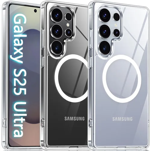 Miniatura 22 de Oterkin Funda magnética para Samsung Galaxy S24 Ultra mate, funda para teléfono S24 Ultra compatible con MagSafe, esmerilada, translúcida, a prueba
