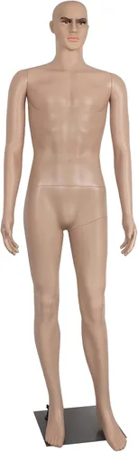 Miniatura 7 de Maniquí masculino de cuerpo completo, modelo ajustable de 73 pulgadas, sin cara, de plástico desmontable, soporte de maniquí con base de metal