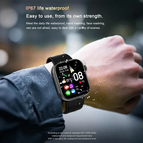 Miniatura 6 de Reloj inteligente Desong con auriculares, pantalla HD de 2.02", reloj de fitness, responder/realizar llamadas, reloj inteligente 2 en 1