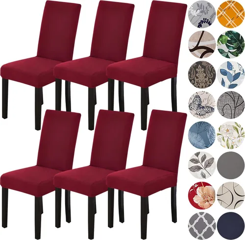Miniatura 72 de HZDHCLH Juego de 6 fundas grises para sillas Parsons de elastano para comedor, fundas elásticas de elastano para sillas Parsons, fundas de asiento