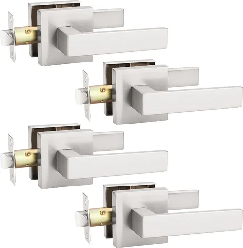 Miniatura 25 de KNOBWELL Paquete de 1 manija de puerta interior negra para uso en interiores, reversible para izquierda y derecha sin llave Negro