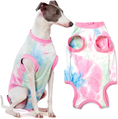 Miniatura 20 de Traje de Recuperación Wabdhaly para Perros, Traje de Cone de Perro con Cremallera Alternativa para Cirugía de Esterilización Femenina, Traje