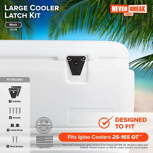 Miniatura 2 de NeverBreak Parts - Paquete de 2 cierres de repuesto para enfriador Igloo Las piezas de repuesto para refrigerador Igloo incluyen postes