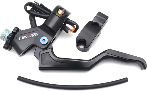 Miniatura 5 de Manillar negro de 0.866 in Ajuste izquierdo Palanca de embrague fácil de tirar compatible con Z900 CBR650R CB500X DUKE390 [P/N: XKMT-GZSP-SP-030-BK]