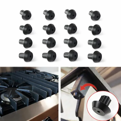 Miniatura 4 de Paquete de 16 patas de goma WB2K101 para estufa de gas de repuesto compatibles con G-E Ken-More, rejas de quemador de estufa de gas de 1/4 pulgadas