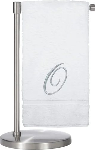 Miniatura 102 de Script R - Toalla de baño con monograma, regalo personalizado, 27 x 54 pulgadas, juego de 1 toalla bordada con texto dorado, 100% algodón turco