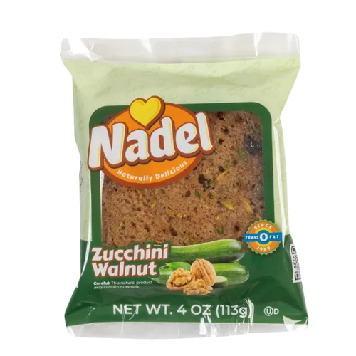 Nadel - PASTEL DE CALABACÍN NATURALLY DELICIOUS (Paquete de 4) Rebanadas de Panes Dulces y Pasteles, refrigerio para el almuerzo de regreso a