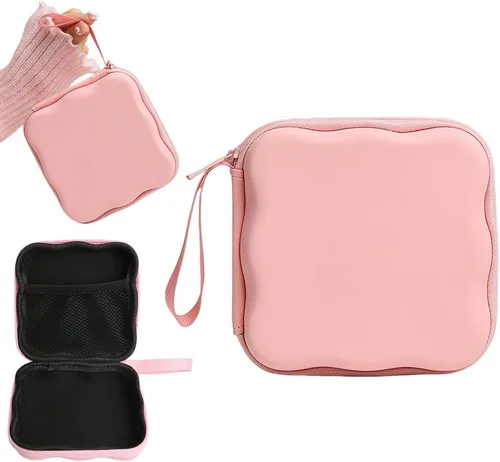 Miniatura 11 de Funda de almacenamiento para cargador, diseño de ondas, protector de cargador de viaje, organizador de cables para auriculares, caja