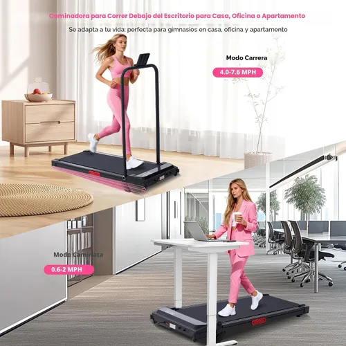 Miniatura 9 de Walking Pad with Incline and Handle Bar, 2026 Upgrade Electric Small Walking Pads Treadmills with Handles, Compact Treadmills for Home Small Spaces