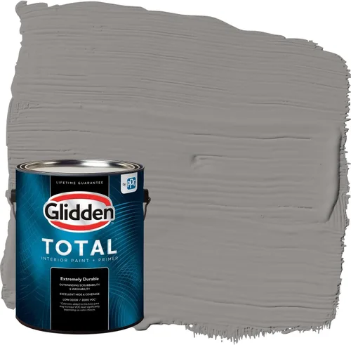 Miniatura 21 de Glidden Pintura Interior + Imprimación: Gris/Plata Antigua, Una Capa, Satinado, 1 Galón
